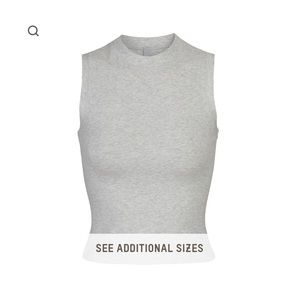 Skims cotton jersey mock neck tank